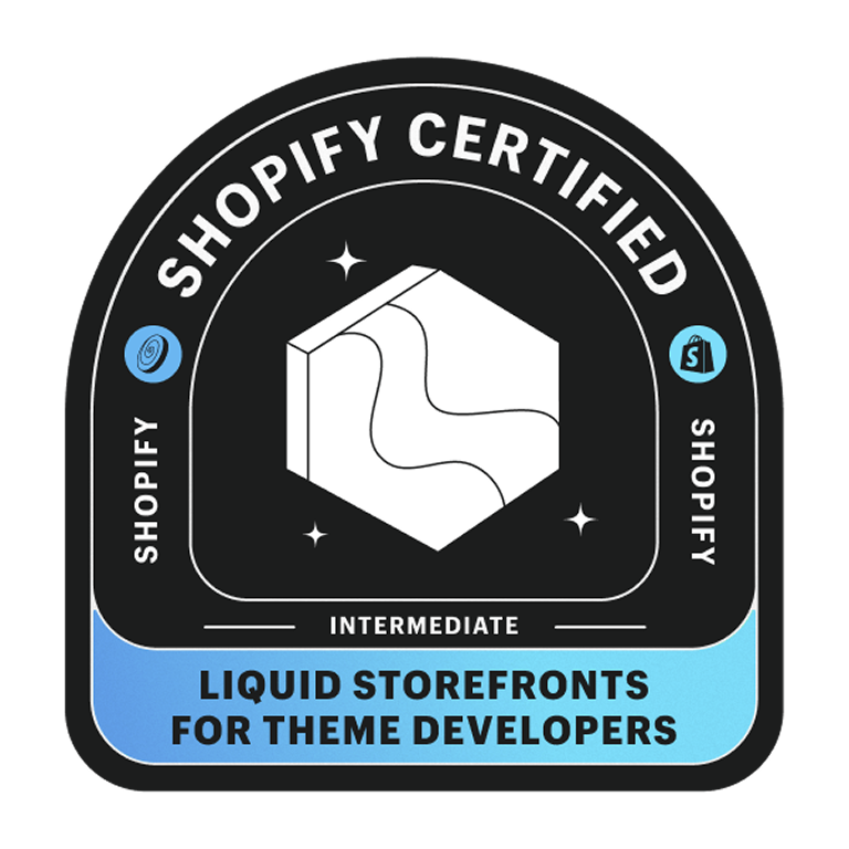Shopify Certified – Liquid Storefronts for Theme Developers
